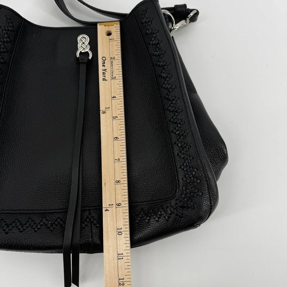 Brighton Interlok‎ Georgia Leather Shoulder Hobo Purse Black Mint Condition Chic